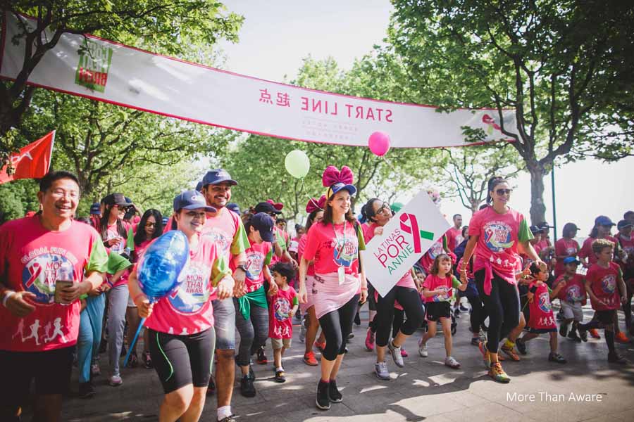 starting line of breast cancer walk